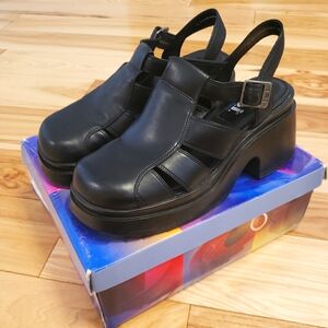 VERY RARE VINTAGE Y2K l.e.i. slingback platform clogs - women's 9.5